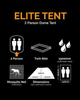 Elite Tent MTP Camo Tent BTP Elite 2 Person Twin Skin Dome Tent  - main image
