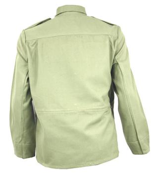 Green Cotton Drill Army Shirt Bulgarian Heavy Weight Vintage Button Up Top Uniform Shirt ~ New - main image