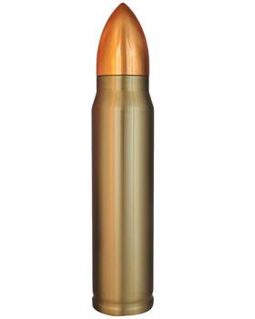 Bullet Flask Stainless Steel Vacuum Flask, Gold Coloured Large Bullet Shape Steel Flask - main image