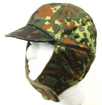Flecktarn Winter Hat German Military Bundeswehr Flecktarn Camo Winter Pile Cap Hat - main image