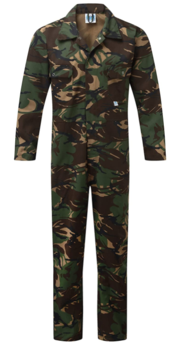 Camo Coverall Woodland Camo Poly Cotton Boiler Suits Overall Adult Size - main image