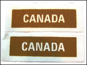 Printed Cloth CANADA Shoulder Title