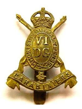 Cap badge of the Carabiniers - 6th Dragoon guards
