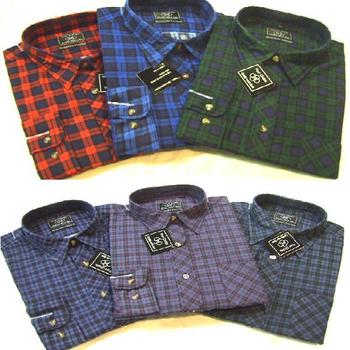 New Quality 100% Brushed Cotton Checked Shirt / shirts