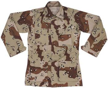 Choc Chip BDU Jacket Genuine U.S. Military Issue 1980's Vintage Desert Choc Chip Combat Shirt  - main image