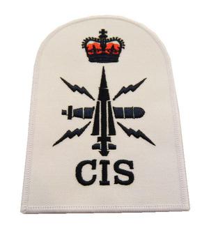 White Naval Badge CIS Communication Information Systems Naval Badge - main image