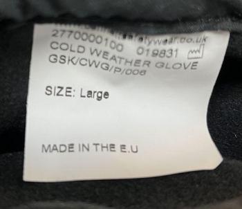 Cold Weather Gloves Lined Water Resistant Black Lined Bennett Winter Glove - Large - main image