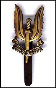 SAS Cap Badge - Brass Reproduction SAS Style Cap Badge - main image