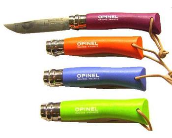 Opinel Trekking Knife, Multi coloured Opinel No.7 Size Locking Pen knife