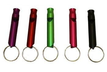Whistle keychain - Colourful keyring metal whistle