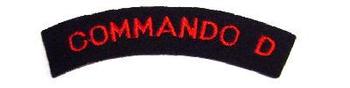 Commando D Cloth Shoulder Title 
