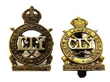 County of London Yeomary Badges