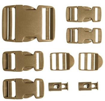 Buckle Accessory Set 9 Spare Buckles / Toggles In Black, Coyote  Or Olive, New - main image