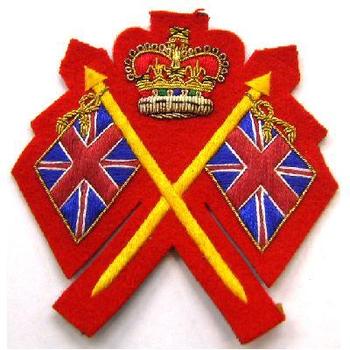 Red Crossed Flags Sleeve badge