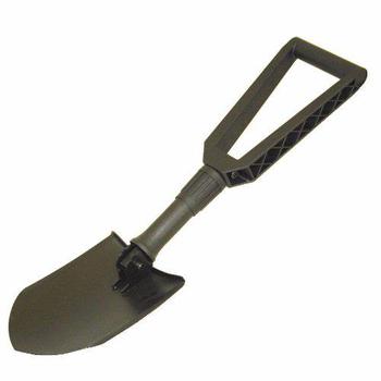 Folding Spade Black Folding Shovel Heavy Duty Tri Fold Spade - Highlander CS031