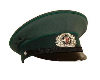 As New East German DDR Green Dress Cap Visor hat with Badge