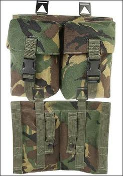 Web-Tex Double Utility Pouch woodland camo DPM