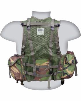 Assault Vest Classic Woodland DPM Multi Pocket Adjustable Kombat Assault Vest - main image