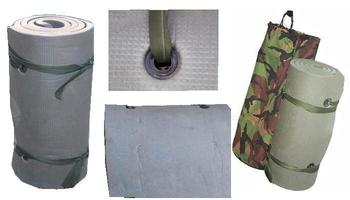 Genuine Dutch Military Issue 15mm thick bed roll with Camo bag