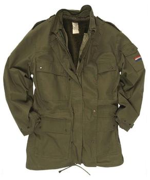 Dutch Military Olive Green Ripstop Lined Parka Waterproof and Warm Lined Parker Coat