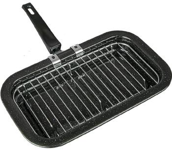 Mini Black Enamel grill pan with clip handle