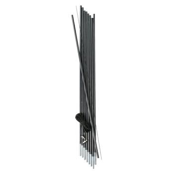 Fibreglass pole 7mm diameter 382mm long 1 connector 4 pole