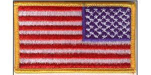 Embroidered US Combat Flag - Reverse