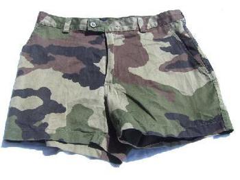 Genuine French Military Issue Used Camo shorts