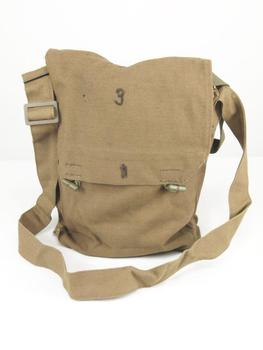 Vintage Canvas Bag Genuine 1950's Pattern Army issue Gas mask bag - main image