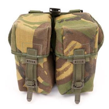 DPM PLCE Double Ammo Pouch Woodland Camo Genuine Issue - main image