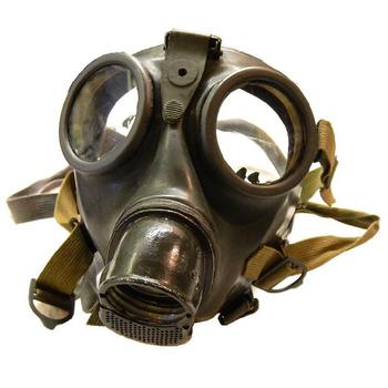 German WWII Gas Mask, 1940's WW2 BMW Collectors Gas Mask Respirator And Filter - main image
