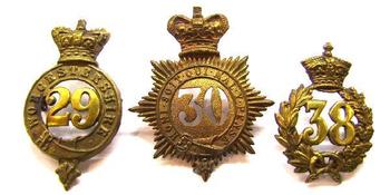 Glengarry badges 29, 30 and 38 foot