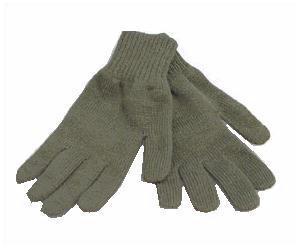 New Genuine Army Issue Olive Green Wool Mix  Gloves
