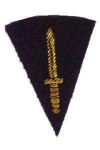 Gold Wire Commando Dagger cloth badge