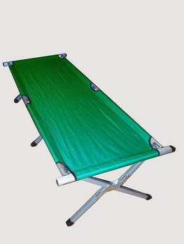 Camp Bed New Military Style Folding Cot Bed, Aluminium Frame and Nylon Cover - main image