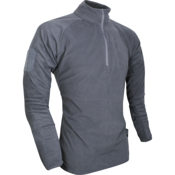 Grey Tactical Fleece Elite Mid Layer Zip top Thermal Fleece Titanium