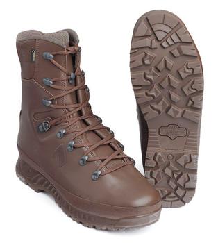 Haix Cold Wet Weather All Leather Brown Gore-tex Lined Genuine Issue High Liability Combat Army Boots - main image