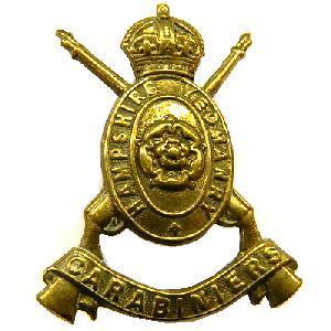 Hampshire Yeomanry Cap badge Hampshire Yeomanry  Hampshire Carabiniers