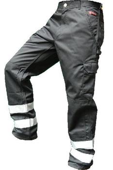 Reflective band black work trousers - main image