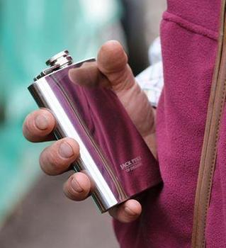 Stainless Steel Pocket Hip Flask Nice Sized 8oz Country Man Stainless Steel Flask - main image