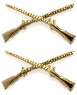 Infantry Officers Collars Pair U.S. Army Officers Infantry Collars (Crossed Rifles) - main image