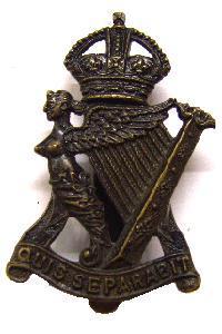 Royal Irish Rifles Infantry (Harp) Cap Badge - main image