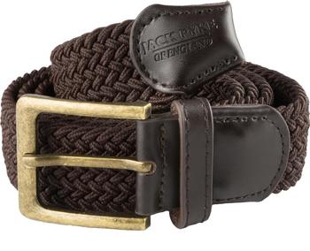 Elasticated Belt Military Style Countryman Woven Belt With Leather Trim, New - main image