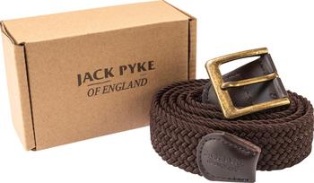 Elasticated Belt Military Style Countryman Woven Belt With Leather Trim, New - main image