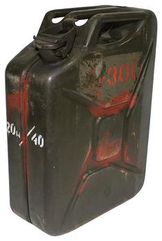 NATO MOD Issue 20 Litre Metal Jerry Cans In Used Condition - main image