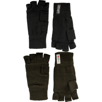 Fingerless Mittens New Thinsulate Lined Fingerless Gloves In Black Or Olive - main image