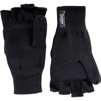Thinsulate Mittens New Thinsulate Lined Fingerless Shooters Mitts In Olive Or Black - main image
