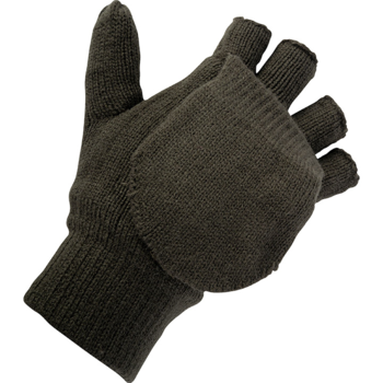 Thinsulate Mittens New Thinsulate Lined Fingerless Shooters Mitts In Olive Or Black - main image