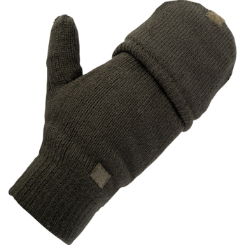 Thinsulate Mittens New Thinsulate Lined Fingerless Shooters Mitts In Olive Or Black - main image