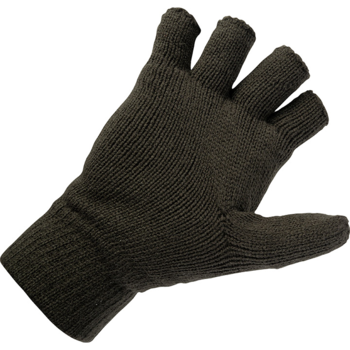 Thinsulate Mittens New Thinsulate Lined Fingerless Shooters Mitts In Olive Or Black - main image